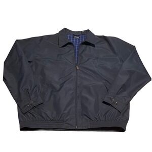 Chaps Men's Bomber Jacket Navy Full Zip Size XXL Lightweight